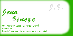 jeno vincze business card